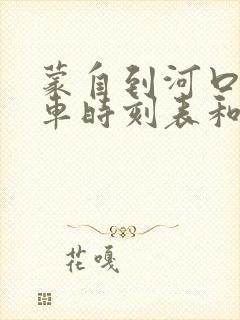 蒙自到河口的汽车时刻表和票价