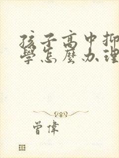 孩子高中抑郁厌学怎么办理封面