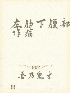 左肋下腹部隐隐作痛封面