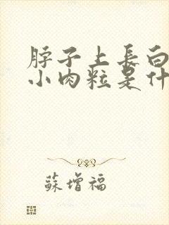 脖子上长白色的小肉粒是什么原因