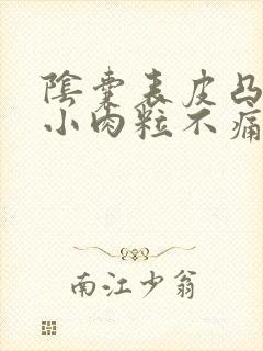 阴囊表皮凸起的小肉粒不痛不痒