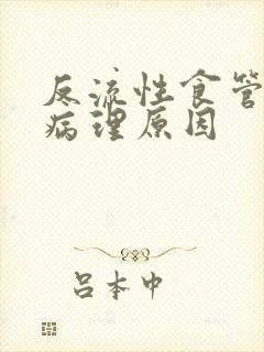 反流性食管炎的病理原因封面