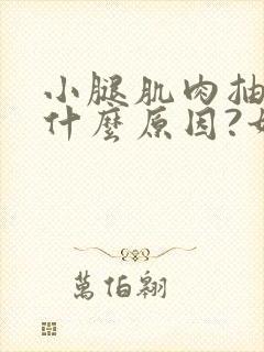 小腿肌肉抽筋是什么原因?如何解决好