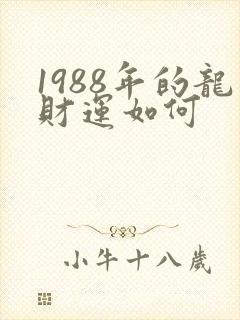 1988年的龙财运如何