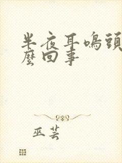 半夜耳鸣头晕怎么回事封面