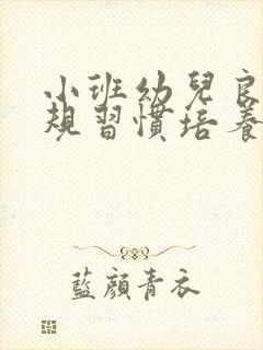 小班幼儿良好常规习惯培养策略