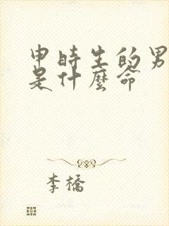 申时生的男孩子是什么命