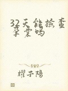 32天能检查出孕囊吗