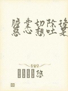 胆囊切除后头晕恶心想吐是怎么回事