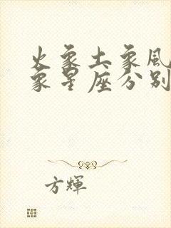 火象土象风象水象星座分别是