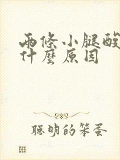 两条小腿酸痛是什么原因