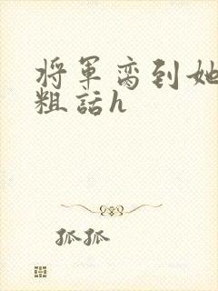 将军脔到她哭h粗话h