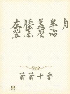 左膝盖半月板撕裂怎么治