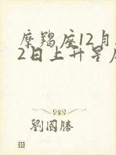 摩羯座12月22日上升星座