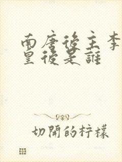 南唐后主李煜的皇后是谁封面