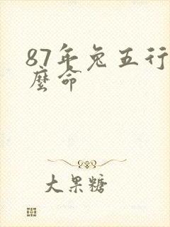 87年兔五行什么命