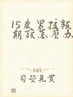 15岁男孩叛逆期该怎么办