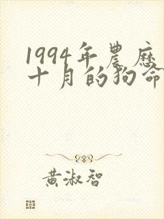 1994年农历十月的狗命运好吗