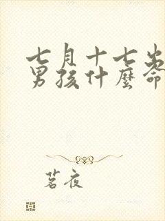 七月十七出生的男孩什么命