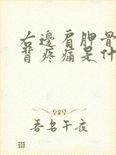 右边肩胛骨处后背疼痛是什么原因封面