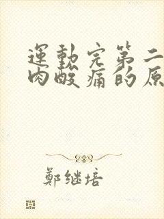 运动完第二天肌肉酸痛的原因封面