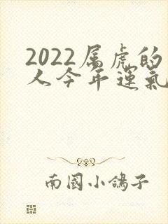 2022属虎的人今年运气怎么样