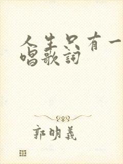 人生只有一次原唱歌词