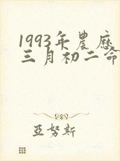 1993年农历三月初二命运如何