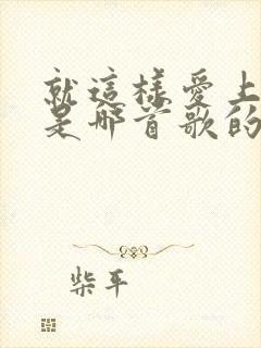 就这样爱上你了是哪首歌的歌词