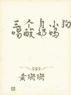 三个月小狗可以喝酸奶吗