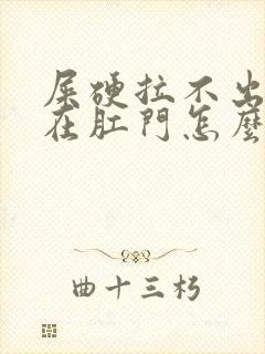 屎硬拉不出来堵在肛门怎么办