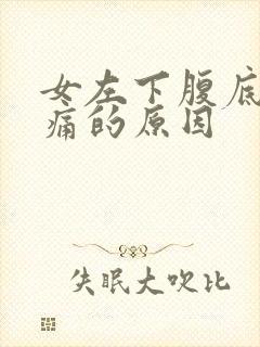 女左下腹底部隐痛的原因