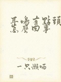 耳鸣有点头晕是怎么回事封面