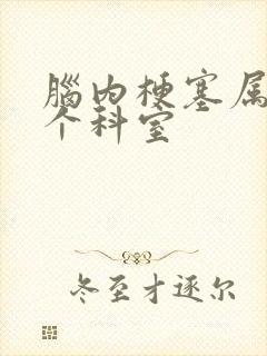 脑内梗塞属于哪个科室