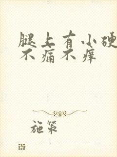 腿上有小硬疙瘩不痛不痒