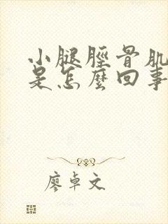 小腿胫骨肌肉疼是怎么回事封面