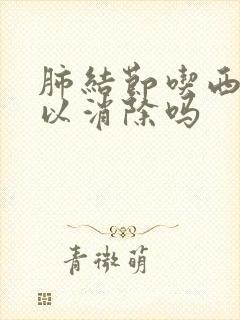 肺结节吃西药可以消除吗