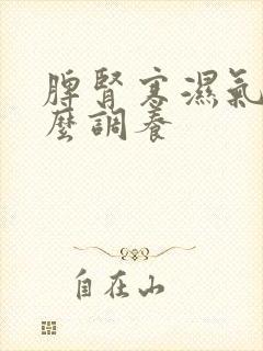 脾肾寒湿气重怎么调养