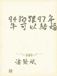 94狗跟97年牛可以结婚吗封面