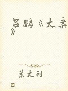 吕鹏《大案纪实》