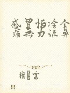 感冒怕冷全身酸痛无力流鼻涕