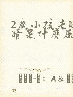 2岁小孩老眨眼睛是什么原因