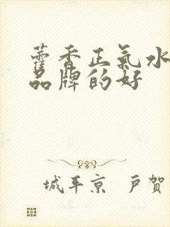 藿香正气水哪个品牌的好