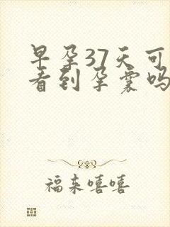 早孕37天可以看到孕囊吗