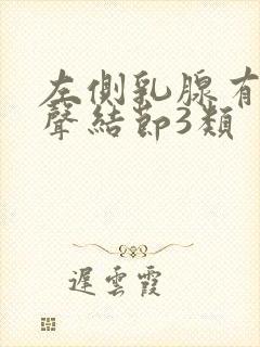 左侧乳腺有低回声结节3类