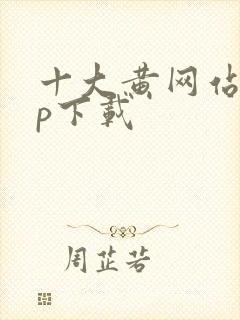 十大黄网站app下载封面