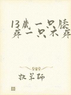 13岁一只膝盖疼一只不疼封面