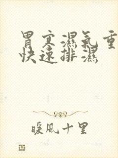 胃寒湿气重怎么快速排湿封面