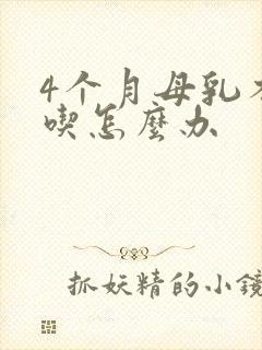 4个月母乳不够吃怎么办