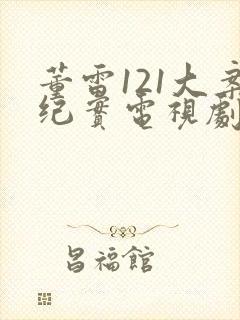 董雷121大案纪实电视剧